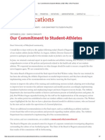 Our Commitment To Student-Athletes - UMD Office of The President