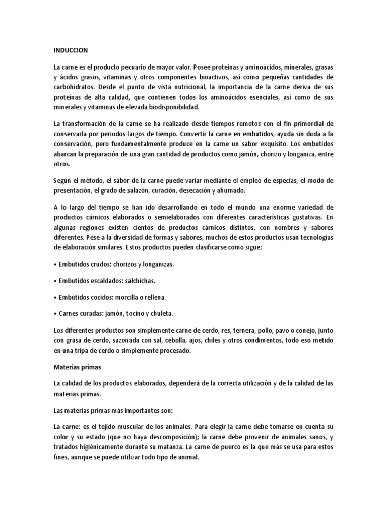Guia Induccion A La Elaboracion De Productos Carnicos Por - 