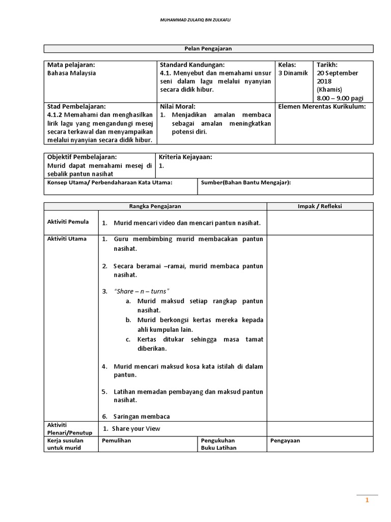 Rph Bahasa Malaysia Tahun 3