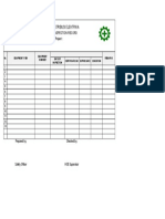 PT - Prima Distribusi Elektrika: Equipment Inspection Record