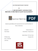 ANALYSING RECRUITMENT AND SELECTION PROCESS AT SPECTRUM TALENT MANAGEMENT.docx