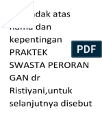 Bertindak Atas Nama Dan Kepentingan PRAKTEK SWASTA