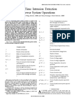 Real-Time Intrusion Detection in Power System Operations