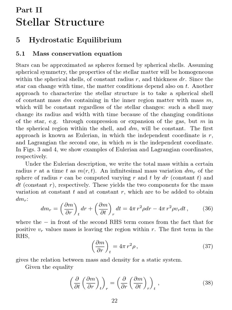Hydrostatic Equilibrium | PDF | Sphere | Lagrangian Mechanics