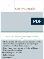 Market Entry Strategies: Export, Licensing and Franchising Options