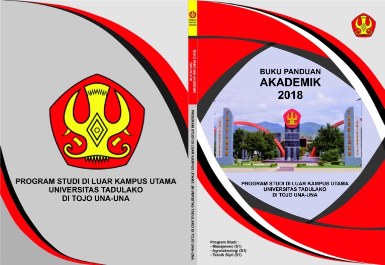  Cover Buku Panduan  Akademik Merah