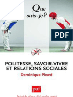 Politesse, Savoir-Vivre Et Rela - Dominique Picard