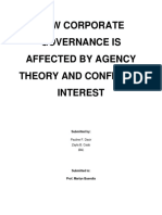 How Corporate Governance Is Affected by Agency Theory and Confict of Interest