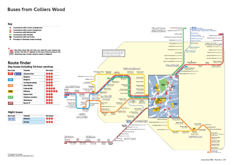 Buses From Colliers Wood | PDF