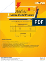 Lemon Stellar Program: APRIL 2018