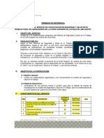 TDR Contratacion de Capacitacion SST - 2018