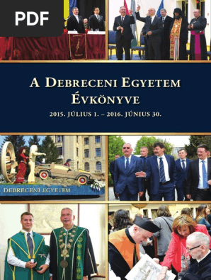 A Debreceni Egyetem Évkönyve 2015 - 2016 | PDF