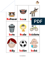 Lotería Sílabas Con B-B