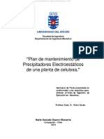 Plan de Mantenimiento de Precipitadores Electrostáticos de Una Planta de Celulosa