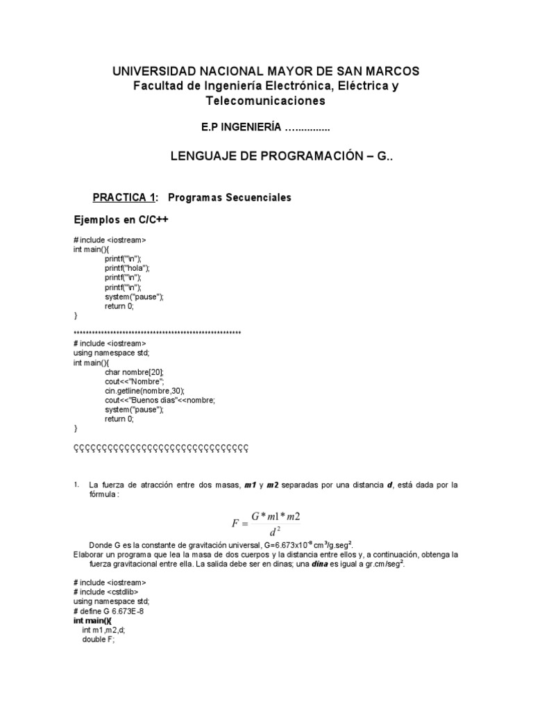 Programas Secuenciales en C/C++ | PDF | C ++ | Triángulo