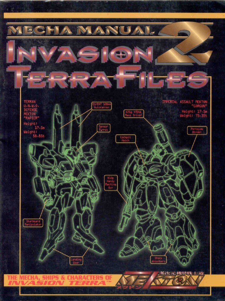 MK1801 Mekton Zeta - Mecha Manual 2 - Invasion Terra Files PDF | PDF
