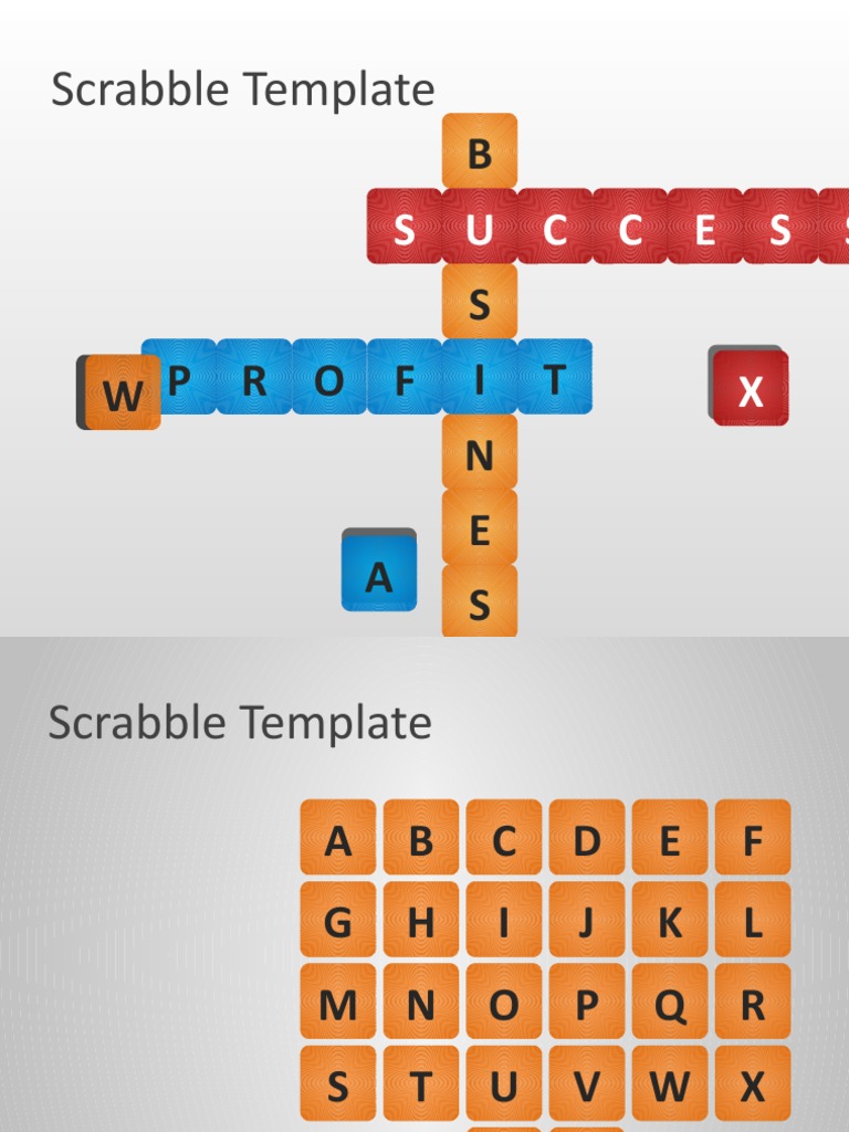 1054 Scrabble Powerpoint Template PDF