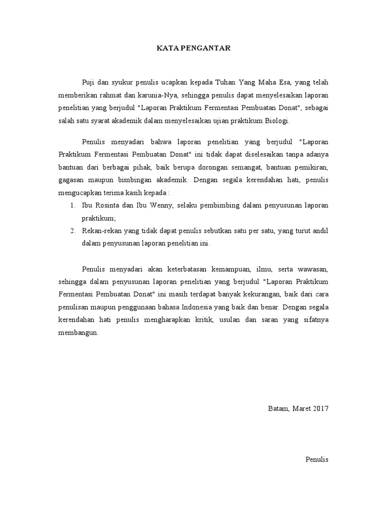 Laporan Pembuatan Donat Biologi
