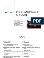 British Food and Table Manner