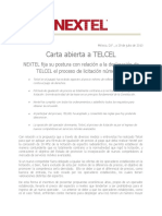 Carta abierta a TELCEL