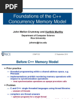 Foundations of The C++ Concurrency Memory Model: John Mellor-Crummey and Karthik Murthy