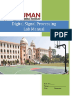 Digital Signal Processing Lab Manual: Roll No: - Name: - Year: - Semester