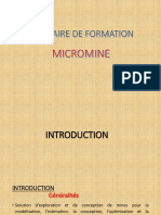Micromine Formation 1