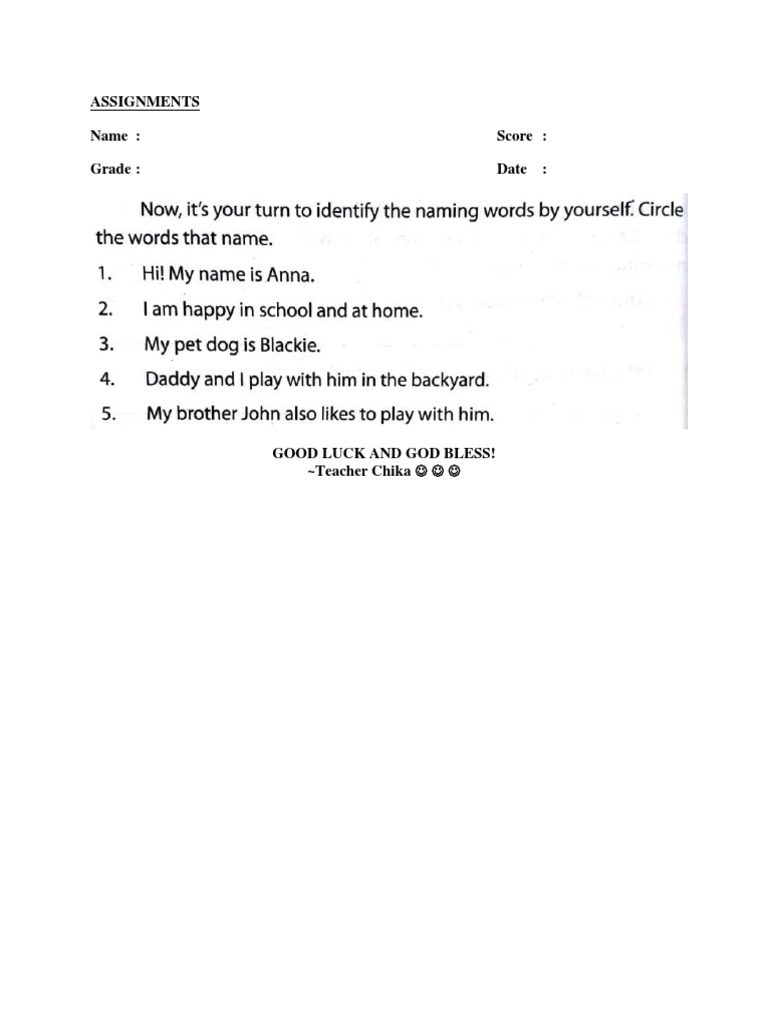 Student Assignment Template | PDF