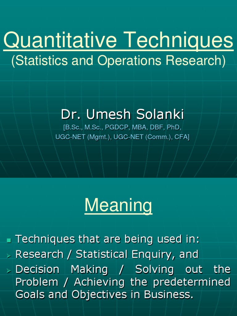 An Introduction To Statistics PDF | PDF | Operations Research | Statistics 