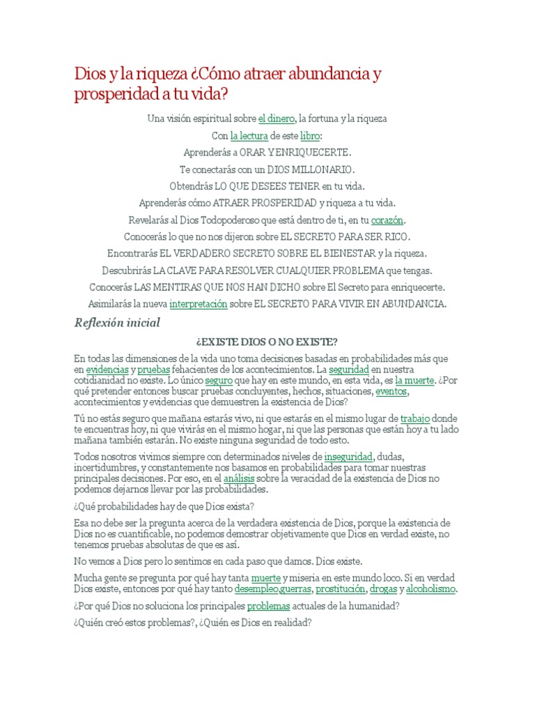 Atrae Prosperidad y Fe en Dios | PDF | Dios | Existencia