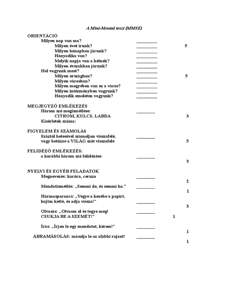 A Minimentál | PDF