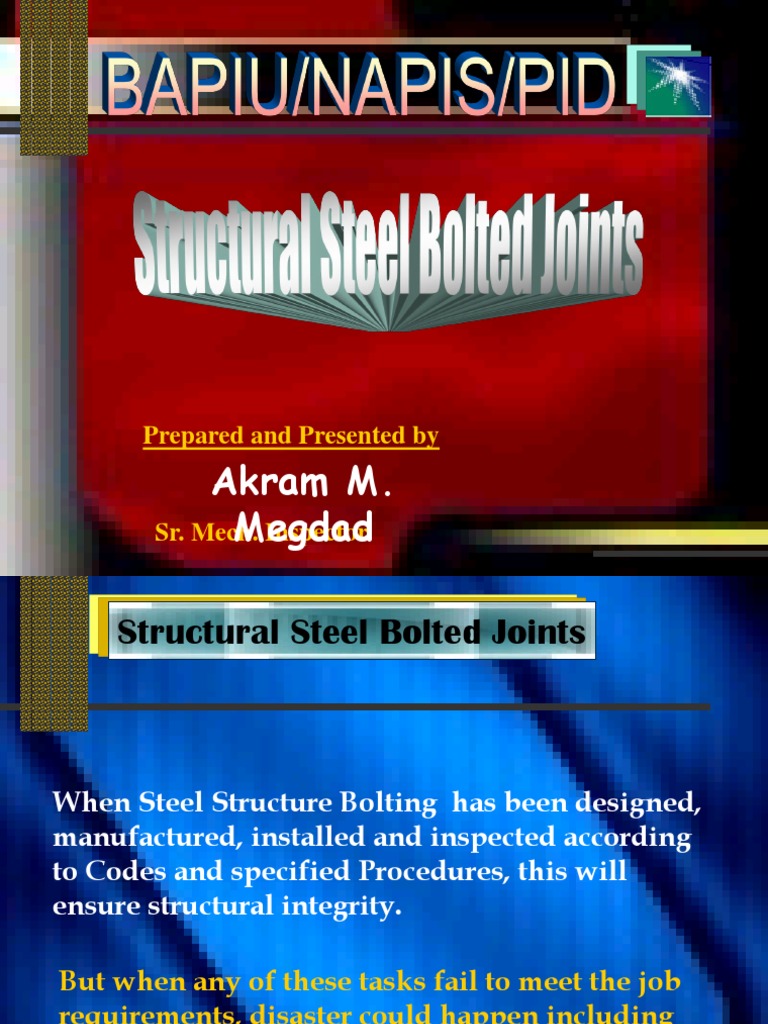 Structural Steel Bolted Joints by Megdad NAPIS PDF Nut (Hardware