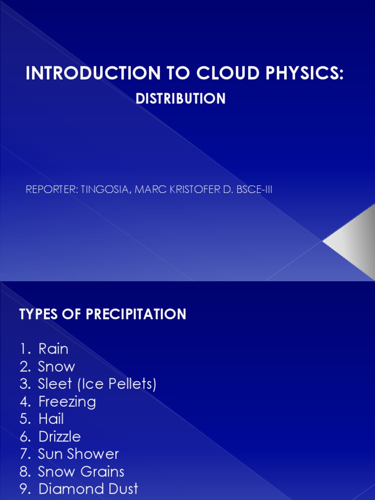 Types of Precipitation Explained | PDF | Hail | Rain