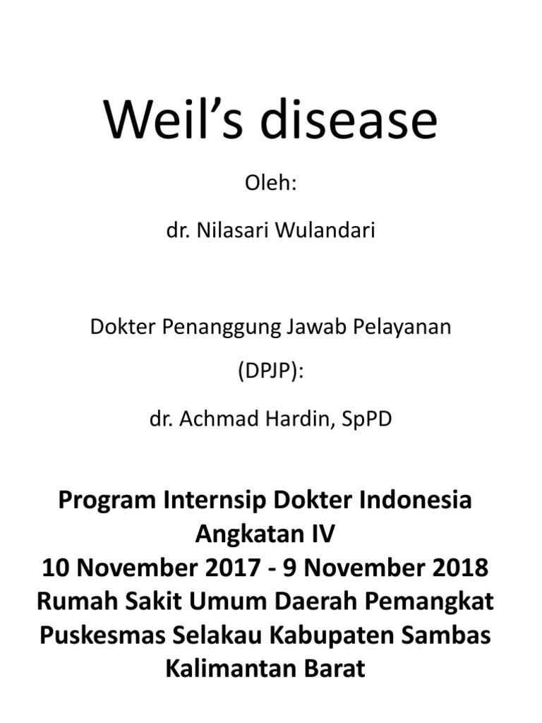Diagnosis dan Penanganan Penyakit Weil | PDF