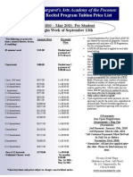 Tuition Rates November 2010-20111