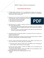 Tutorial Sheet For Slow Learners.: CSE2001: Computer Architecture and Organization