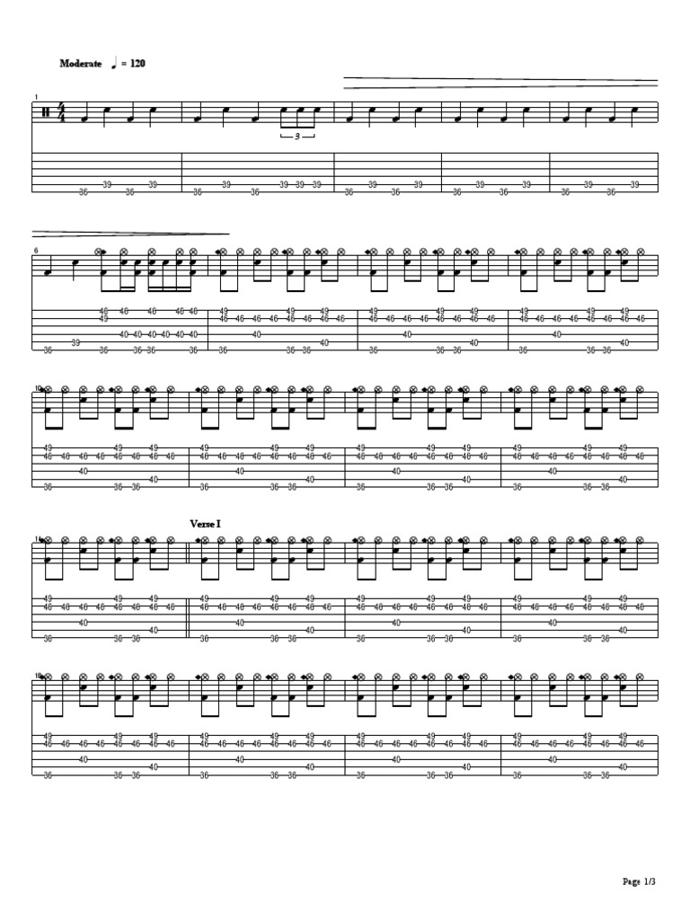 House of Cards Tab PDF Musical Compositions Singles