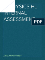IB Physics HL Internal Assessment