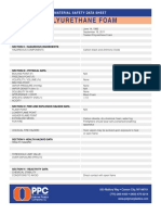 Polyurethane Foam: Material Safety Data Sheet