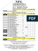 Week 4 - Regular Season: Thursday, September 27th, 2018