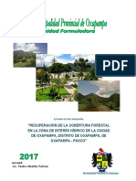 Recuperacion de La Cobertura Forestal en ZIH - Oxapampa - PERFIL