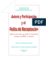 Autoria y Participación y El Delito de Receptación