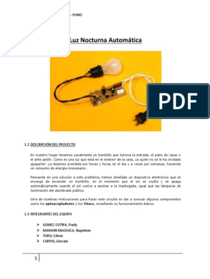 Construya un Dispositivo de Luz Nocturna Automatica