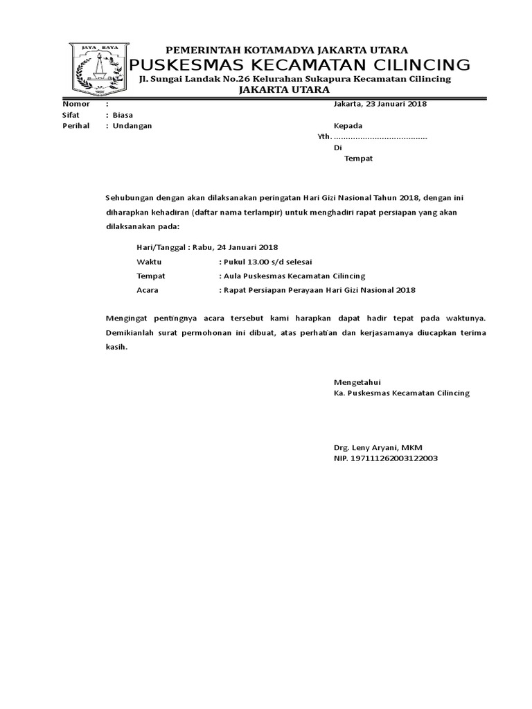 Undangan Rapat Sbh Gizidoc