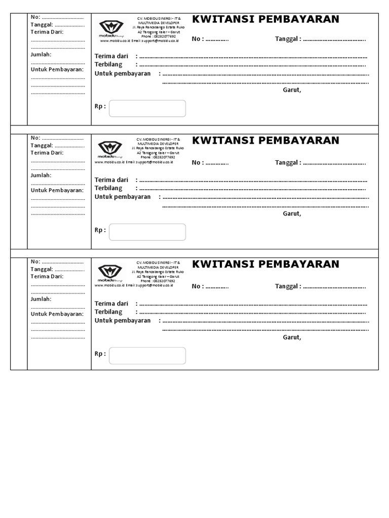 Kwitansi Mobidu