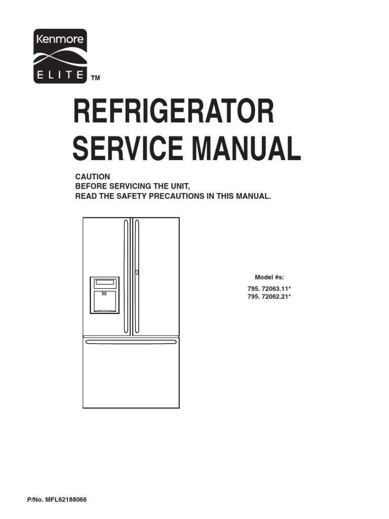 Kenmore LG Refrigerator MFL62188066 Service Manual PDF PDF Refrigerator Door