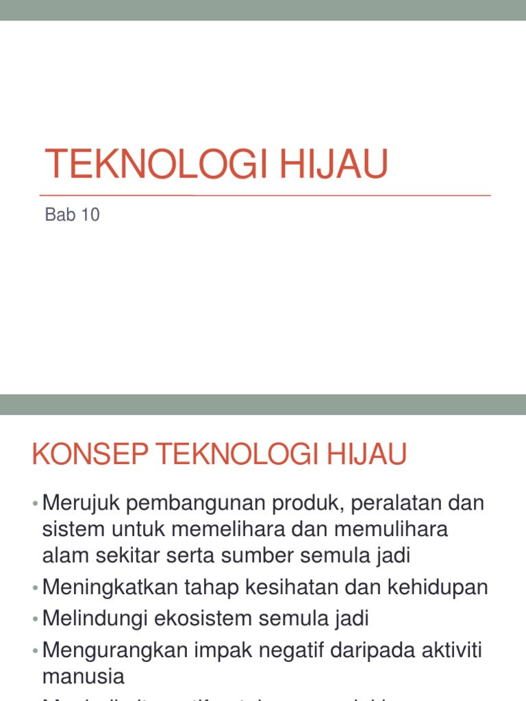 Teknologi Hijau Pdf