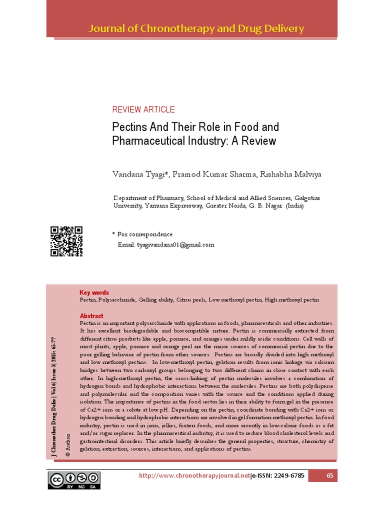 Pectins and Their Role in Food PDF Fruit Preserves Cholesterol