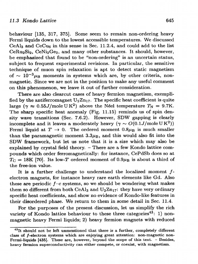 Kondo Lattice Behavior in Heavy Fermions | PDF | Quantum Mechanics ...