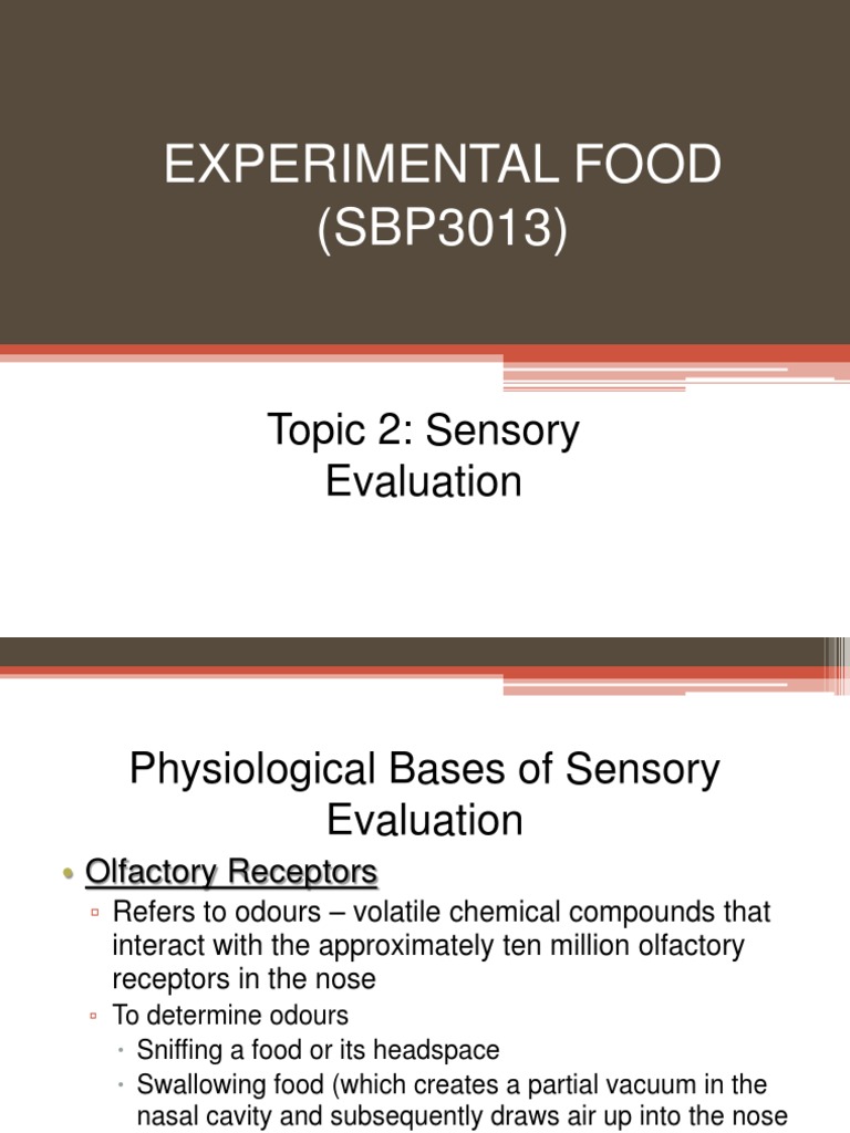 Sensory Evaluation in Food Testing | PDF | Taste | Odor